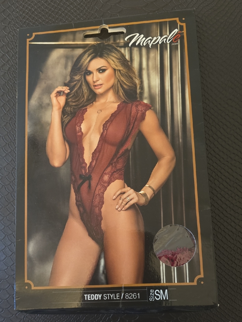 Lace Bodysuit - Burgundy Color , New In Box Final Sale